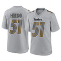 Seanshop P.Steelers #51 Nick Herbig Player Gray Atmosphere Fashion Home Game Stitched Jerseys