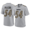 Seanshop P.Steelers #54 Zach Frazier Player Gray Atmosphere Fashion Home Game Stitched Jerseys
