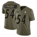 Seanshop P.Steelers #54 Zach Frazier Player Olive 2025 Salute To Service Limited Home Game Stitched Jerseys