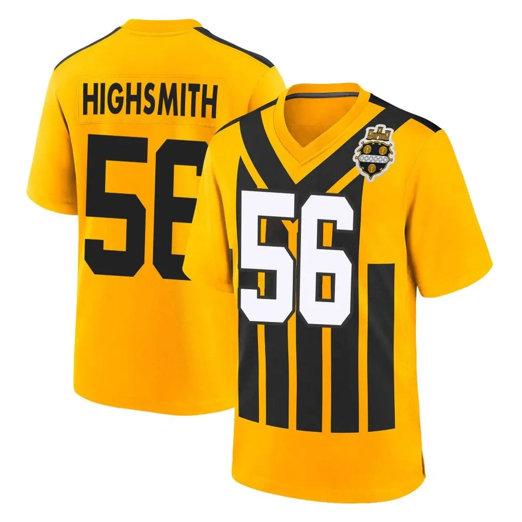 Seanshop P.Steelers #56 Alex Highsmith Player Gold Limited 1933 Throwback Home Game Stitched Jerseys