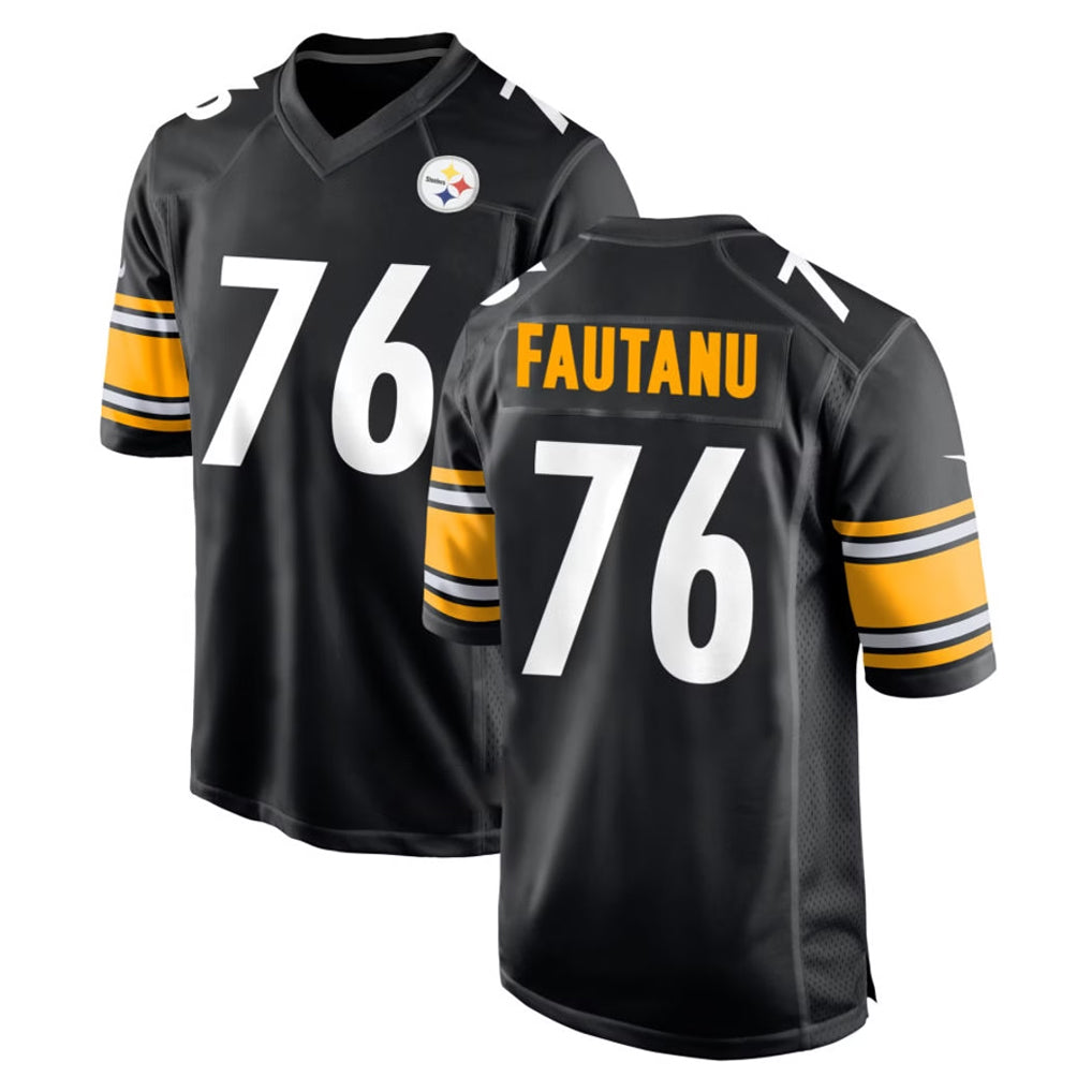Seanshop P.Steelers #76 Troy Fautanu Player Black Home Game Stitched Jerseys