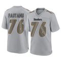 Seanshop P.Steelers #76 Troy Fautanu Player Gray Atmosphere Fashion Home Game Stitched Jerseys