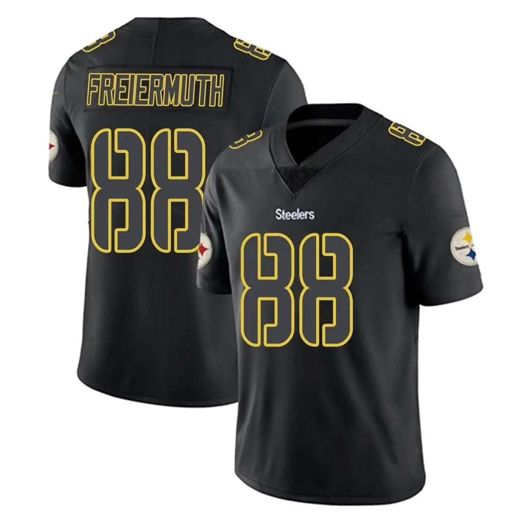 Seanshop P.Steelers #88 Pat Freiermuth Player Black Impact Limited Home Game Stitched Jerseys