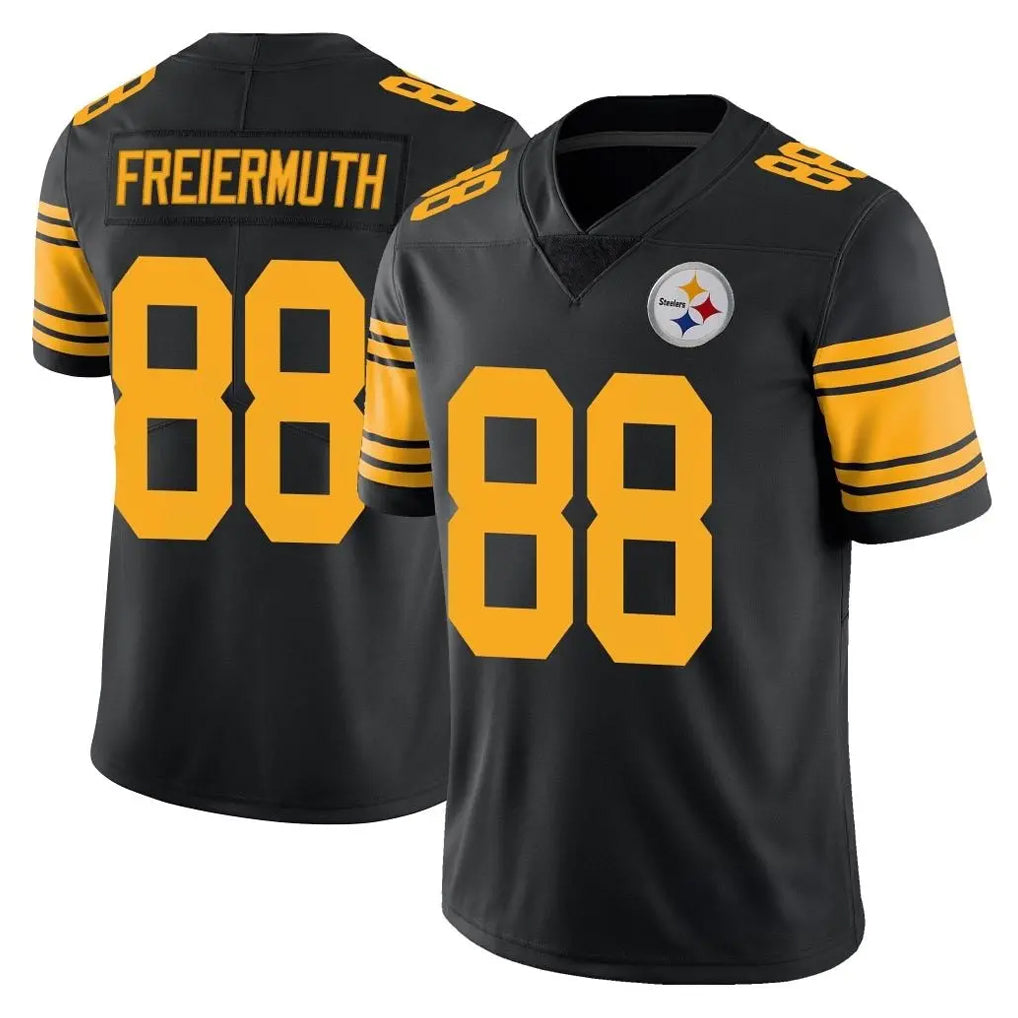 Seanshop P.Steelers #88 Pat Freiermuth Player Black Limited Color Rush Home Game Stitched Jerseys