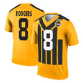 Seanshop P.Steelers #8 Aaron Rodgers Player Gold Legend Limited 1933 Throwback Performance Home Game Stitched Jerseys