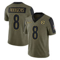 Seanshop P.Steelers #8 Aaron Rodgers Player Olive Salute To Service Limited Game Stitched Jerseys