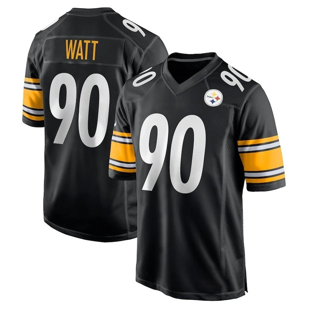 Seanshop P.Steelers #90 T.J. Watt Player Black Home Game Stitched Jerseys
