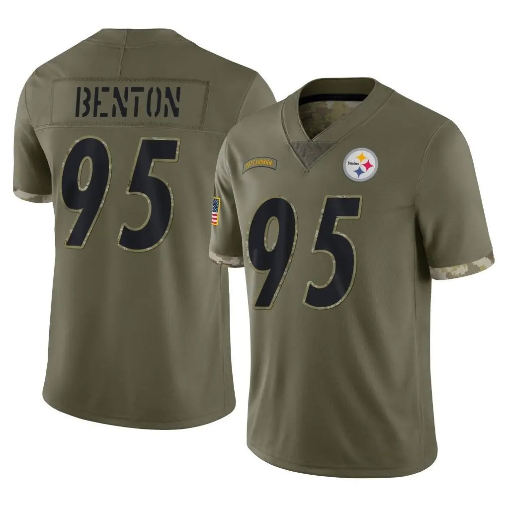 Seanshop P.Steelers #95 Keeanu Benton Player Olive Limited Salute To Service Home Game Stitched Jerseys