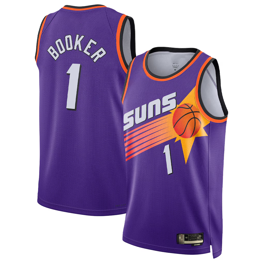 Seanshop P.Sunss #1 Devin Booker Purple Swingman Jerseys - Classic Edition
