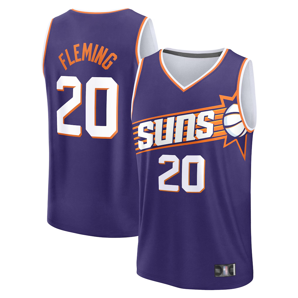 Seanshop P.Sunss #20 Rasheer Fleming Fanatics Purple Fast Break Replica Jerseys - Icon Edition