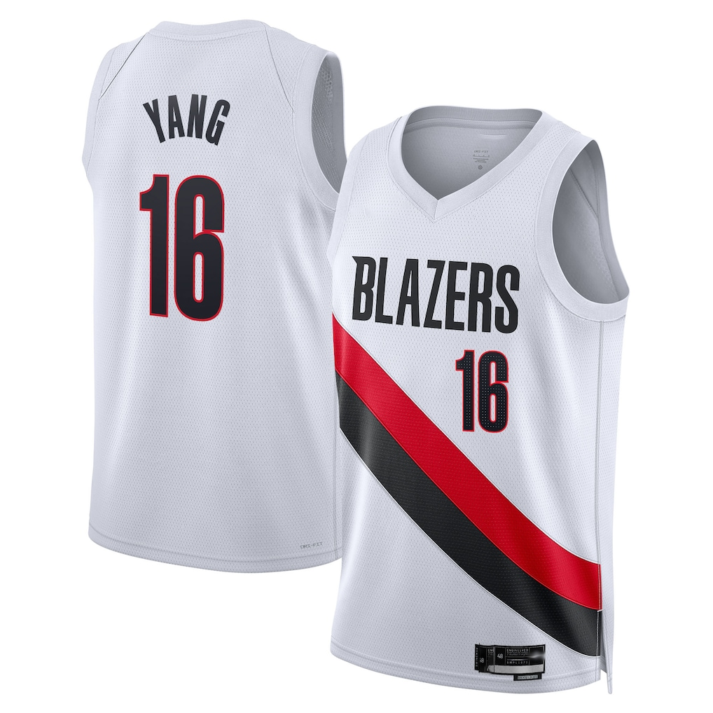 Seanshop PT.Blazers #16 Yang Hansen White Swingman Jerseys - Association Edition
