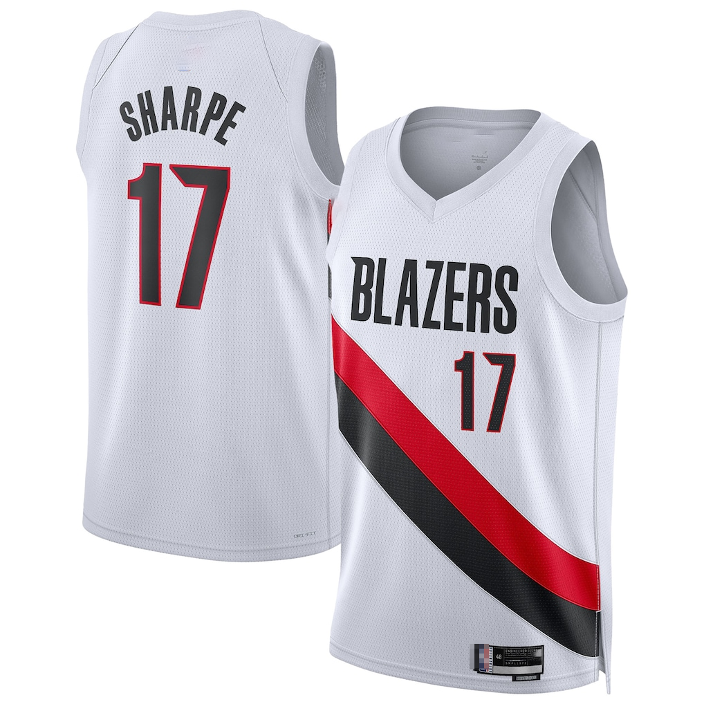 Seanshop PT.Blazers #17 Shaedon Sharpe White Swingman Player Jerseys - Association Edition