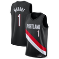 Seanshop PT.Blazers #1 Ja Morant Black Swingman Jerseys - Icon Edition