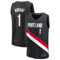 Seanshop PT.Blazers #1 Ja Morant Fanatics Black Fast Break Jerseys - Icon Edition
