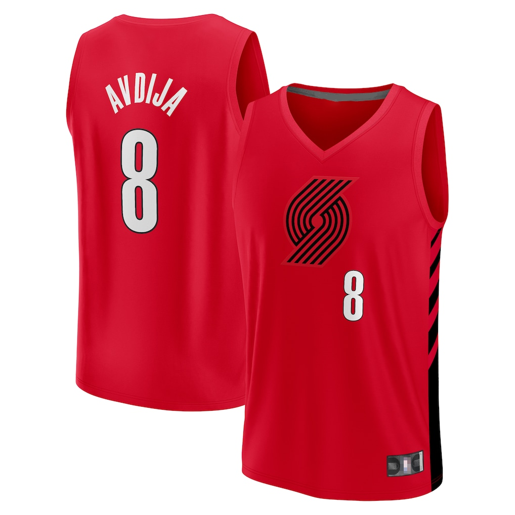 Seanshop PT.Blazers #8 Deni Avdija Fanatics Red Fast Break Player Jerseys - Statement Edition