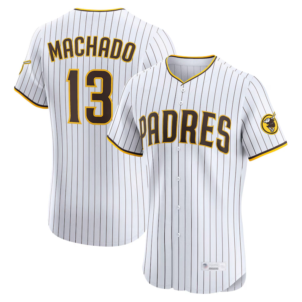Seanshop S.Diego Padres #13 Manny Machado Player White Home Limited Elite Stitched Jerseys