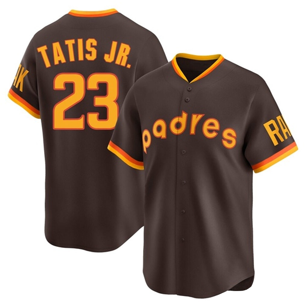 Seanshop S.Diego Padres #23 Fernando Tatis Jr Player Brown Home Cooperstown Collection Replica Game Stitched Jerseys