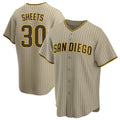 Seanshop S.Diego Padres #30 Gavin Sheets Player Khaki Home Game Stitched Jerseys