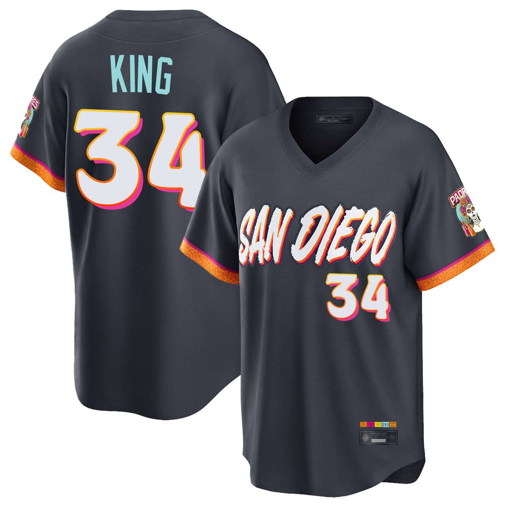 Seanshop S.Diego Padres #34 Michael King Player Obsidian 2026 City Connect Home Limited T-shirt Stitched Jerseys