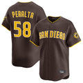 Seanshop S.Diego Padres #58 Wandy Peralta Player Brown Home Limited Stitched Jerseys