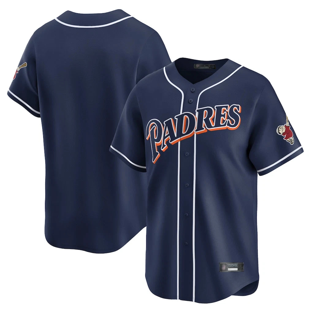 Seanshop S.Diego Padres Blank Player Navy Cooperstown Collection Limited Stitched Jerseys