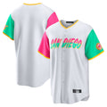 Seanshop S.Diego Padres Blank Player White City Connect Home Game Stitched Jerseys