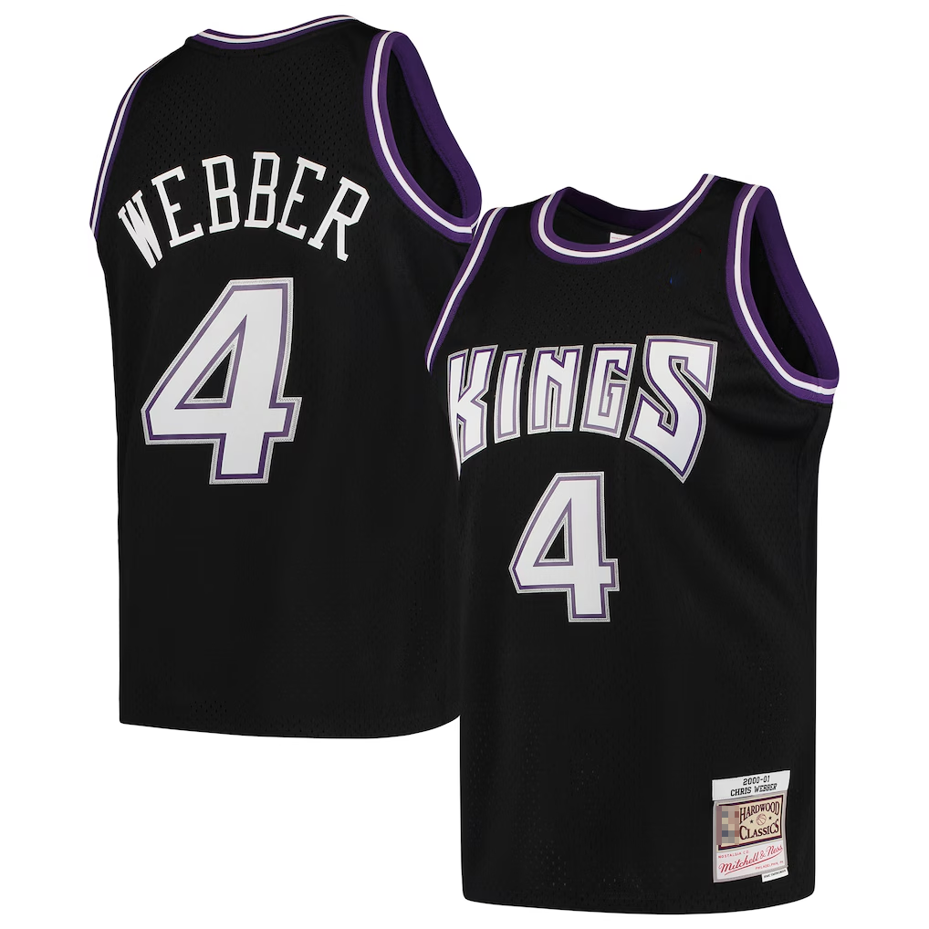 Seanshop S.Kings #4 Chris Webber Mitchell & Ness Black 200001 Hardwood Classics Swingman Jerseys