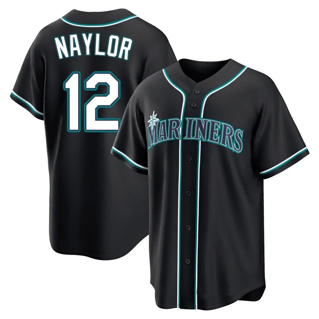 Seanshop  S.Mariners #12 Josh Naylor Player Black Fashion Home Limited Stitched Jerseys