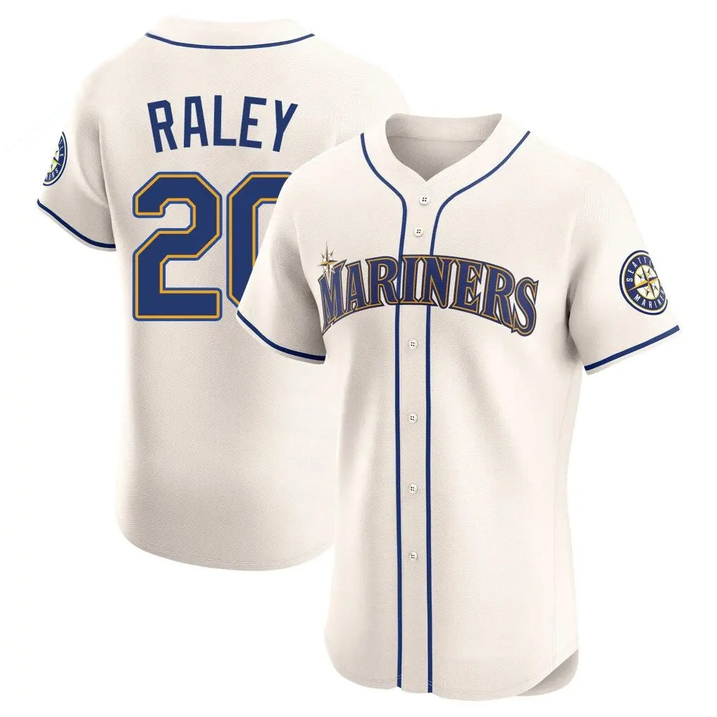 Seanshop  S.Mariners #20 Luke Raley Player Cream Home Limited Elite Stitched Jerseys