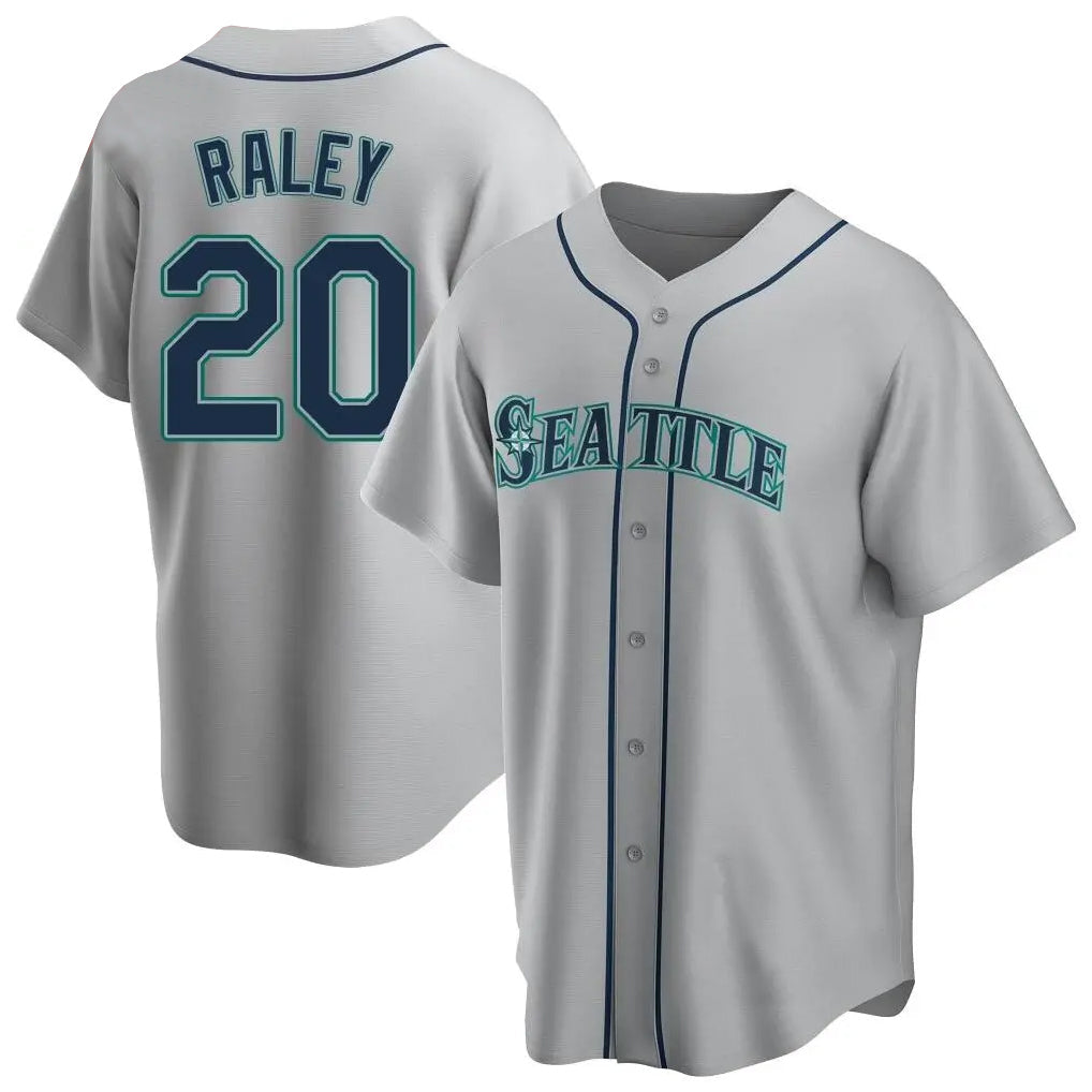 Seanshop  S.Mariners #20 Luke Raley Player Gray Home Game Stitched Jerseys