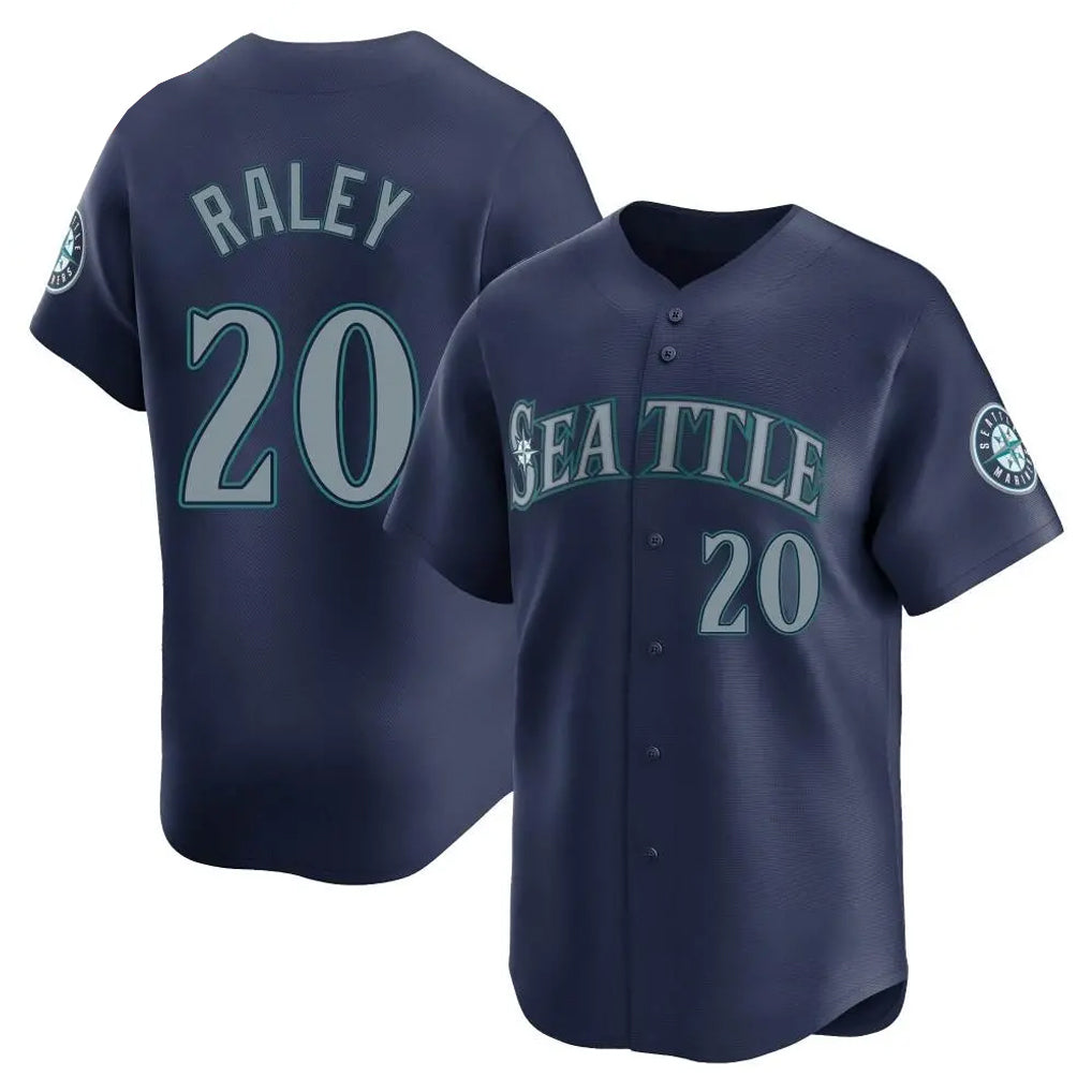 Seanshop  S.Mariners #20 Luke Raley Player Navy Home Limited Stitched Jerseys