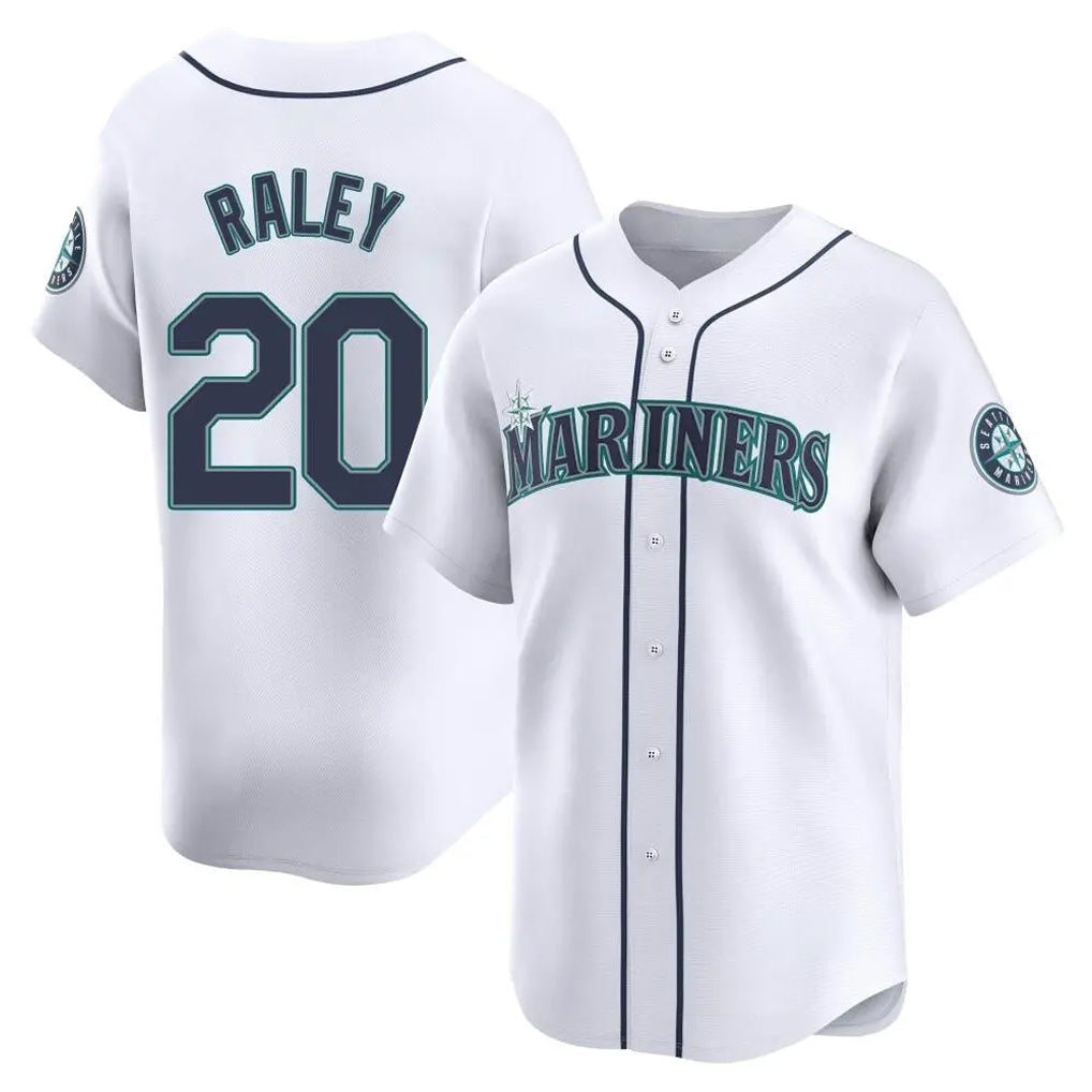 Seanshop  S.Mariners #20 Luke Raley Player White Home Limited Stitched Jerseys