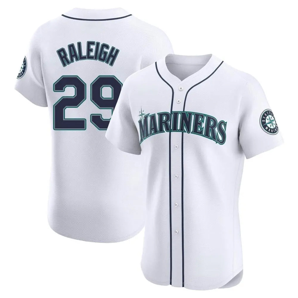Seanshop  S.Mariners #29 Cal Raleigh Player White Home Limited Elite Stitched Jerseys