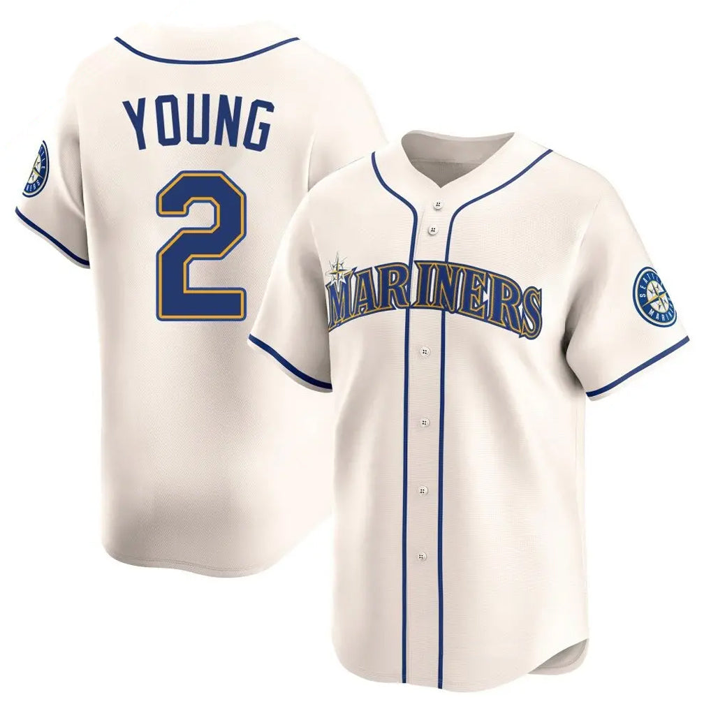 Seanshop  S.Mariners #2 Cole Young Player Cream Home Limited Stitched Jerseys