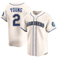 Seanshop  S.Mariners #2 Cole Young Player Cream Home Limited Stitched Jerseys