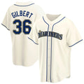 Seanshop  S.Mariners #36 Logan Gilbert Player Cream Home Game Stitched Jerseys