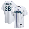 Seanshop  S.Mariners #36 Logan Gilbert Player White Home Game Stitched Jerseys
