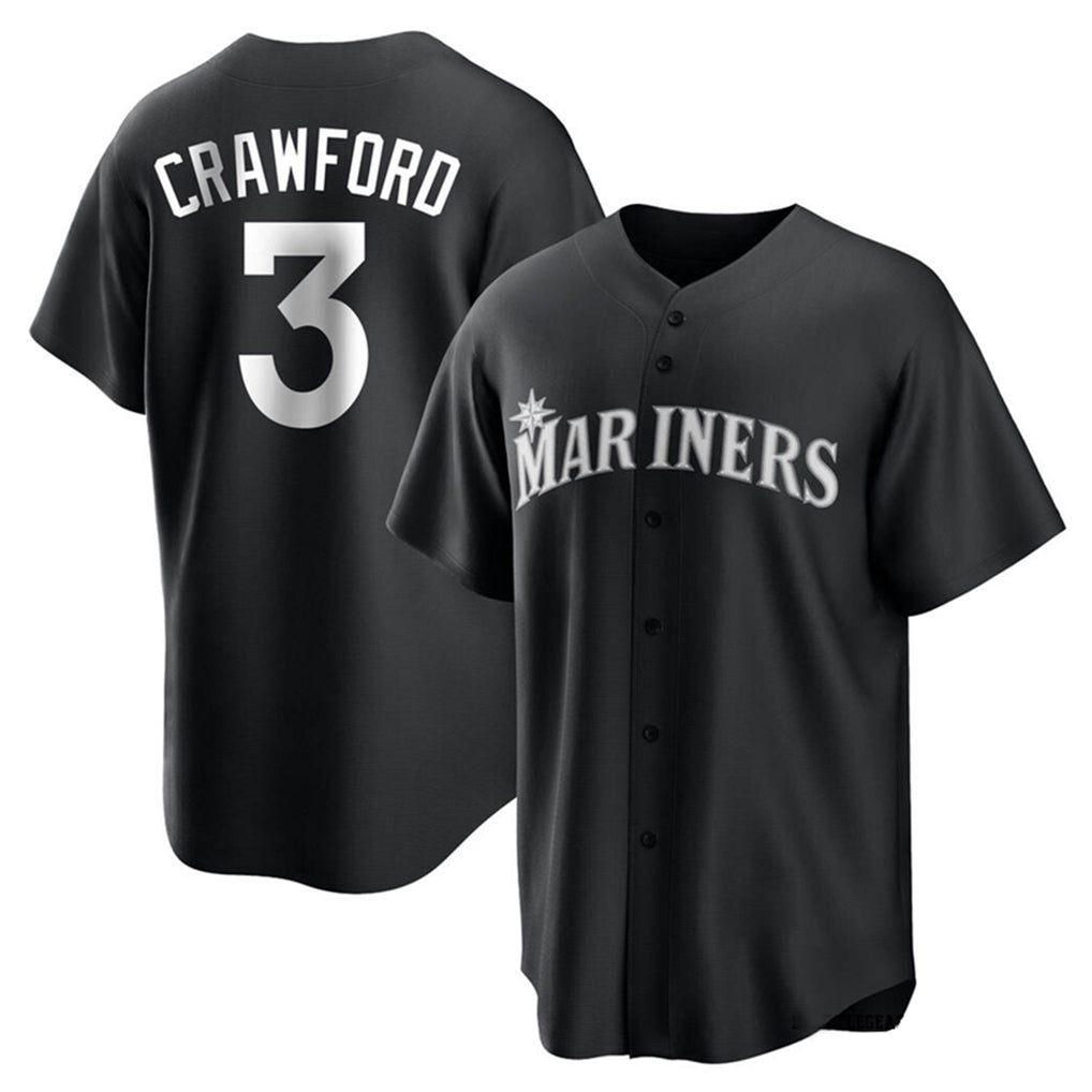 Seanshop  S.Mariners #3 J.P. Crawford Player Black Home Limited Stitched Jerseys