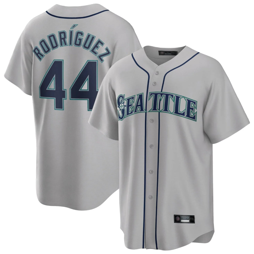 Seanshop  S.Mariners #44 Julio Rodriguez Player Gray Home Game Stitched Jerseys