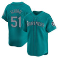 Seanshop  S.Mariners #51 Ichiro Suzuki Player Teal Home Limited Stitched Jerseys