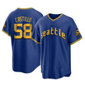 Seanshop  S.Mariners #58 Luis Castillo Player Royal City Connect Home Game Stitched Jerseys