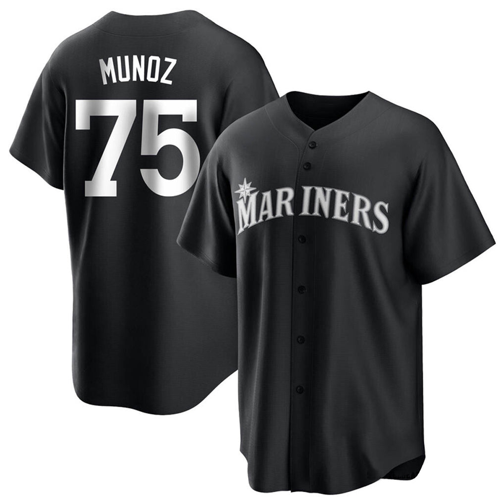 Seanshop  S.Mariners #75 Andres Munoz Player Black Home Limited Stitched Jerseys