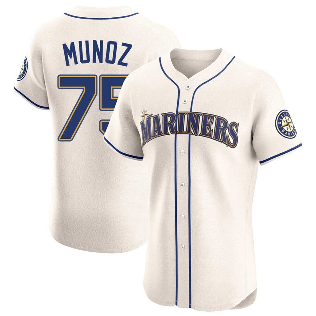 Seanshop  S.Mariners #75 Andres Munoz Player Cream Home Limited Elite Stitched Jerseys