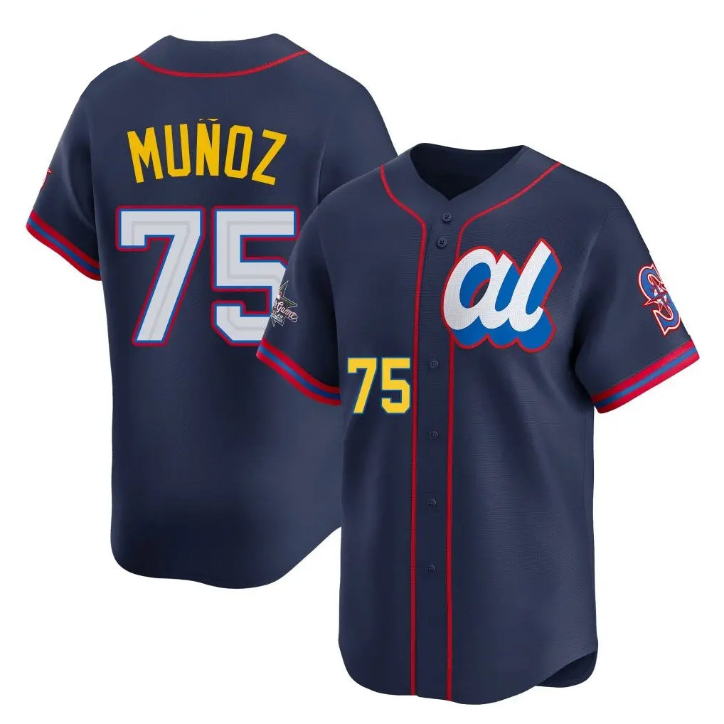 Seanshop  S.Mariners #75 Andres Munoz Player Navy Limited American League All-Star Edition Stitched Jerseys