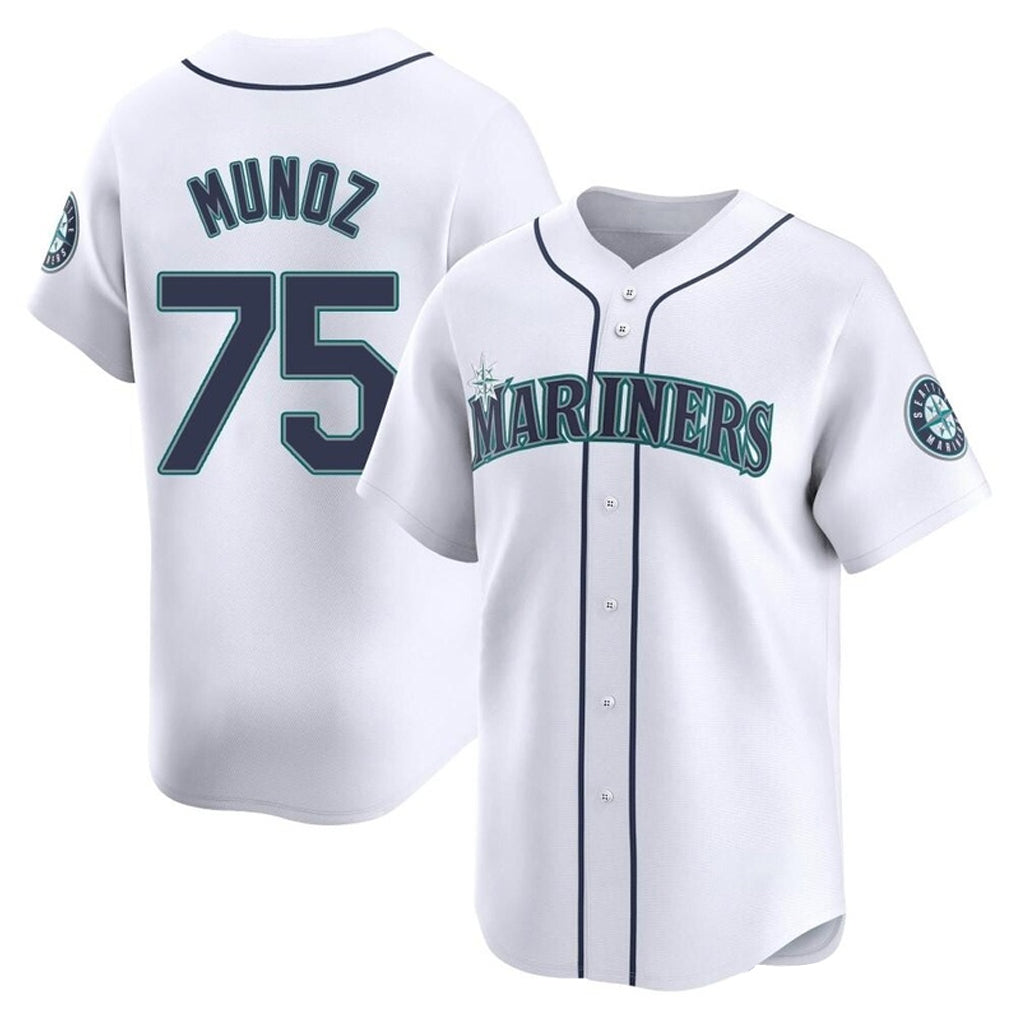 Seanshop  S.Mariners #75 Andres Munoz Player White Home Limited Stitched Jerseys