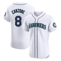 Seanshop  S.Mariners #8 Dominic Canzone Player White Home Limited Elite Stitched Jerseys