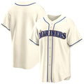 Seanshop  S.Mariners Blank Player Cream Home Game Stitched Jerseys