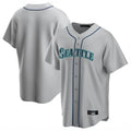 Seanshop  S.Mariners Blank Player Gray Home Game Stitched Jerseys