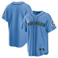 Seanshop  S.Mariners Blank Player Light Blue Home Limited Stitched Jerseys