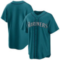 Seanshop  S.Mariners Blank Player Teal Home Game Stitched Jerseys